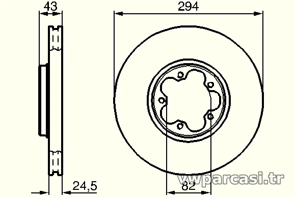 BOSCH 0986478303 Fren Disk Ayna - BOSCH - 0986478303