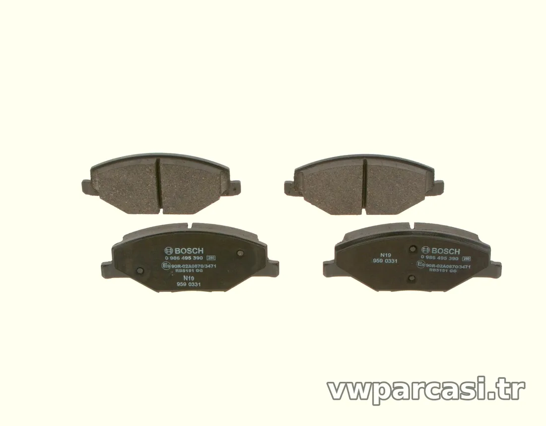 BOSCH 0986495390 Fren Disk Balata - BOSCH - 0986495390