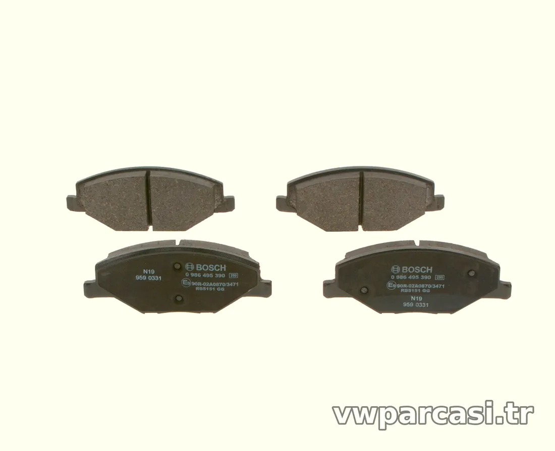 BOSCH 0986495390 Fren Disk Balata - BOSCH - 0986495390