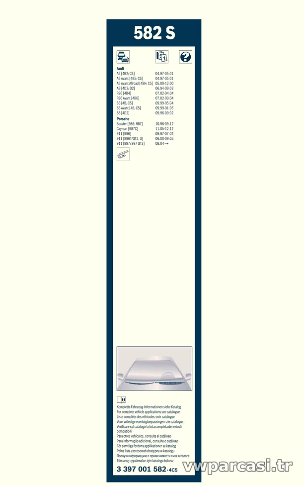 BOSCH 3397001582 Silecek Süpürgesi - BOSCH - 3397001582