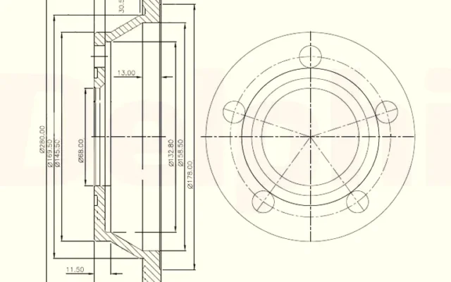 DELPHI BG2987 Fren Disk Ayna