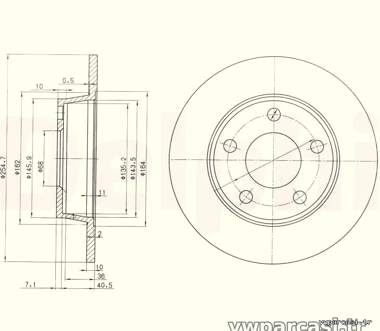 DELPHI BG3671 Fren Disk Ayna - DELPHI - BG3671