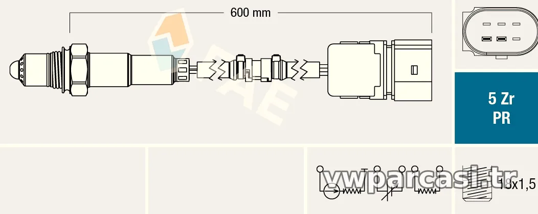 FAE 75042 Oksijen (Lambda) Sensörü - FAE - 75042