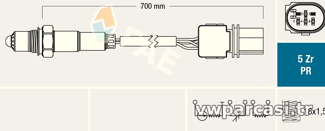 FAE 75085 Oksijen (Lambda) Sensörü - FAE - 75085