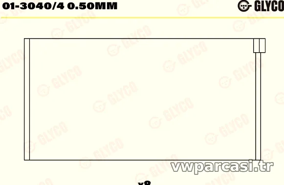 GLYCO 0130404050MM Kol Yatak - GLYCO - 0130404050MM