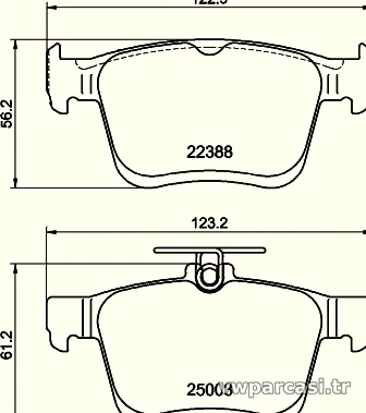 HELLA PAGID 8DB355042651 Fren Disk Balata - HELLA PAGID - 8DB355042651