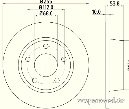 HELLA PAGID 8DD355107351 Fren Disk Ayna - HELLA PAGID - 8DD355107351
