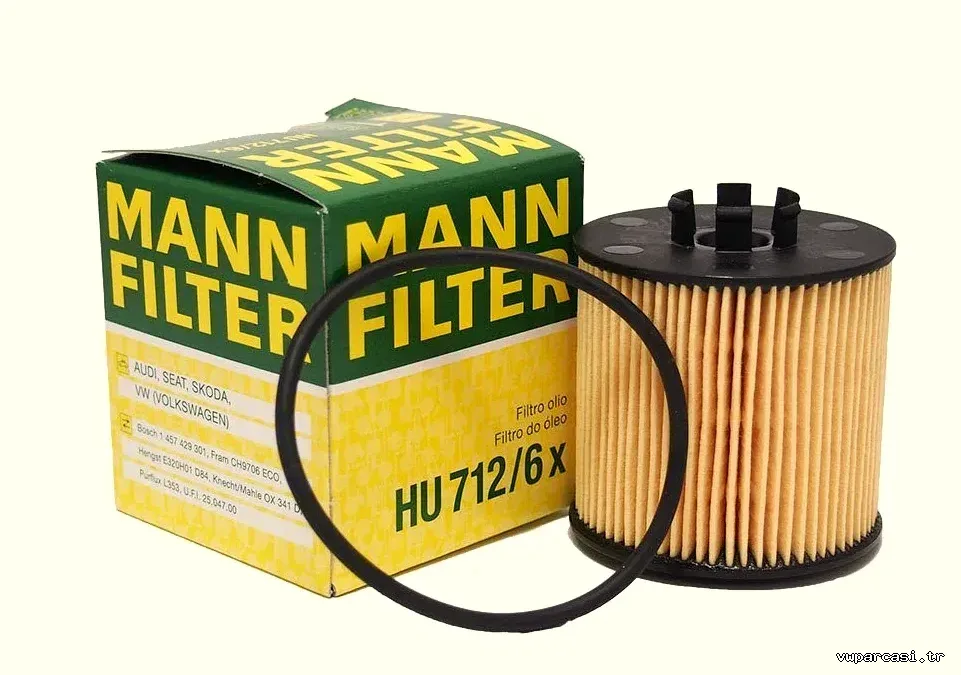 MANN HU712-6X | Volkswagen Jetta 2006-2010 1.4 TSI 1.6 FSI Yağ Filtresi - MANN - MAN.HU712-6X ,5