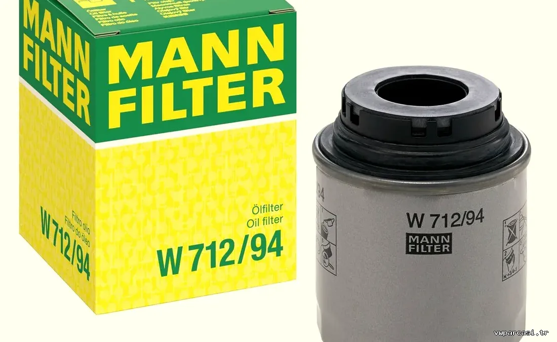 MANN W712-94 | Volkswagen Scirocco 1.4 TSI Yağ Filtresi Golf VI, Jetta IV, Polo, Tiguan, A3, Ibiza, Fabia, Octavia - MAN