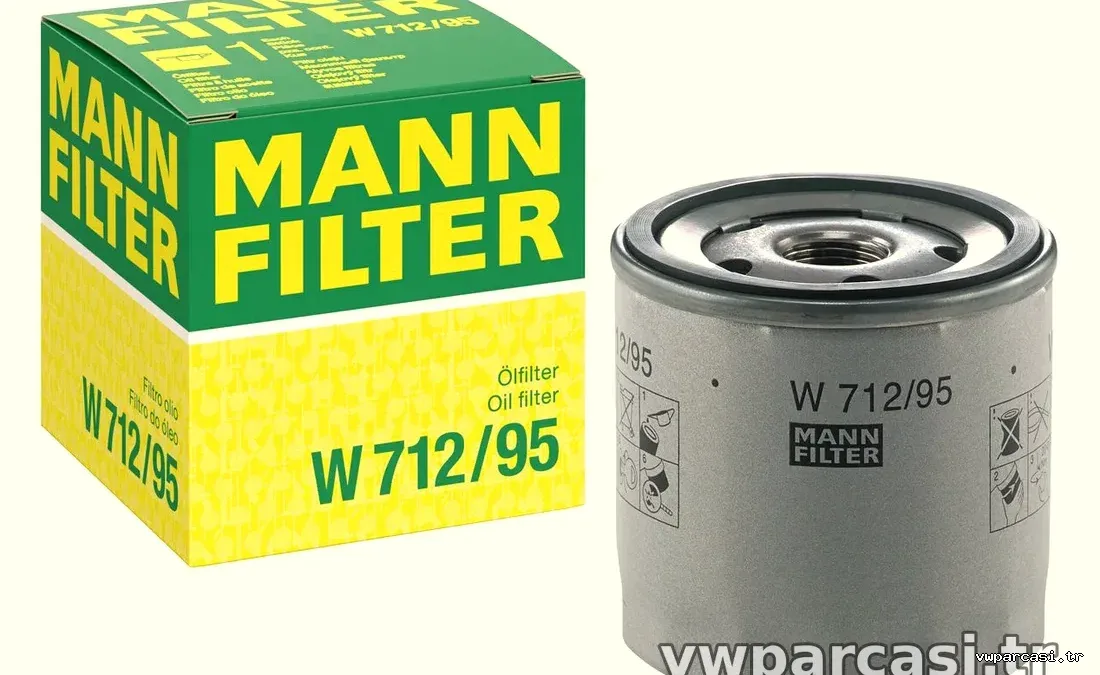 MANN W712-95 | Audi Q2 1.4 TFSI Yağ Filtresi | VW-Audi-Seat-Skoda Uyumlu - MANN - MAN.W712-95 ,4