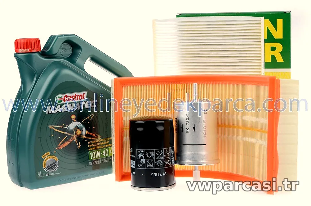 Volkswagen Golf 4 1.6 AKL Periyodik Bakım Seti Motor Yağlı Mann / Castrol Marka - MANN - MAN.C37153 / MAN.W719-5 / MAN.C