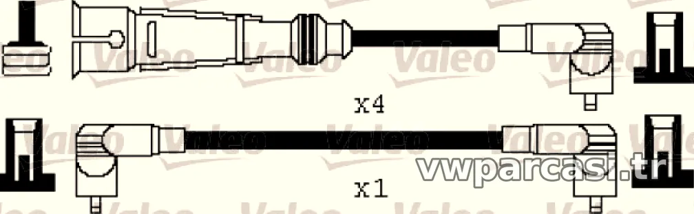 BUJI+BOBIN KABLOSU POLO 1,4 (95>99) - Valeo - VALEO 346415