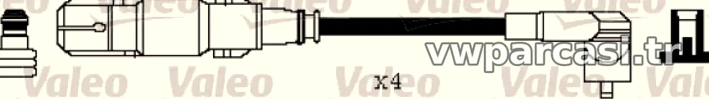 BUJI KABLOSU POLO CORDOBA 1,4 (95>01) - Valeo - VALEO 346110