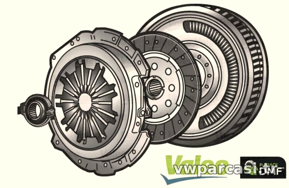 DMF VOLANT+DEBRIYAJ SETI+RULMAN AUDI A4 (1994>2001) A6 (1997>2001) VW PASSAT V (1996>2000) 1.9TD - Valeo - VALEO 837003
