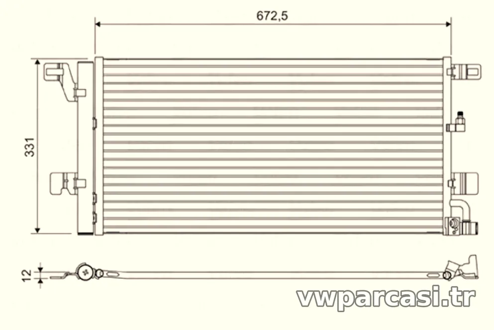KLIMA RADYATORU AUDI A4 16> A5 17> A6 19> A7 19> - Valeo - VALEO 822596