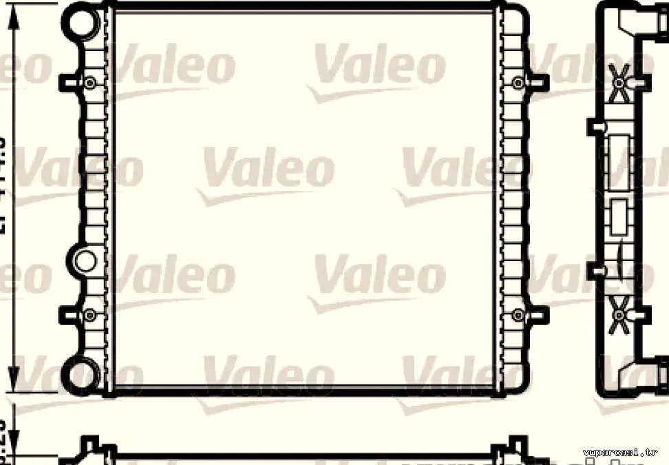 MOTOR RADYATORU ( YENI KOD ) (427x388x22) BORA 99> 1,4I / 1,6I MANUEL - Valeo - VALEO 731607