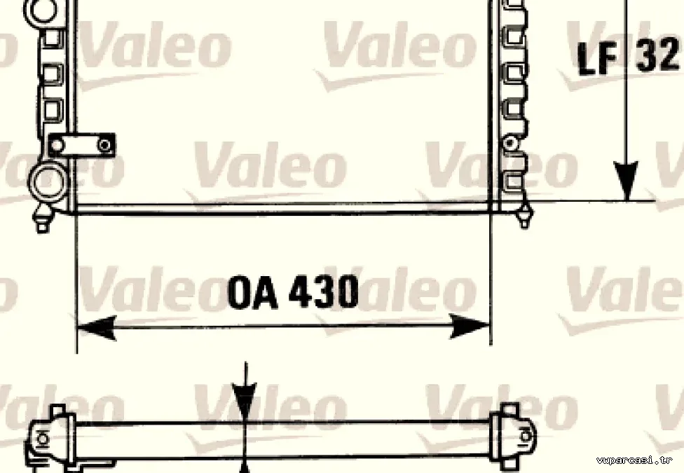 MOTOR SU RADYATORU POLO 1,9SDI (AEY) MANUEL (430x322x34) - Valeo - VALEO 730946