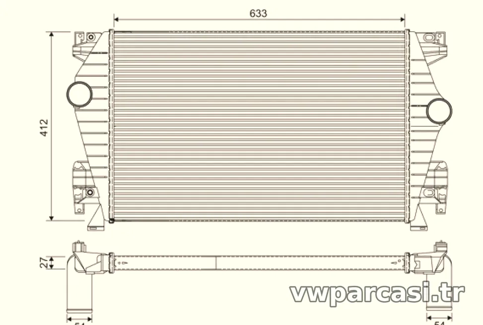 TURBO RADYATORU AUDI A8 2,5 TDI - Valeo - VALEO 817864