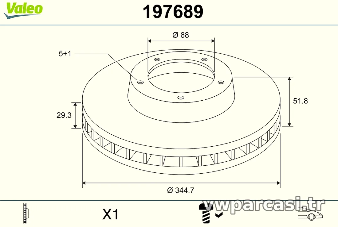 VALEO 197689 Fren Disk Ayna - VALEO - 197689