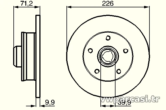 BOSCH 0986478332 Fren Disk Ayna - BOSCH - 0986478332