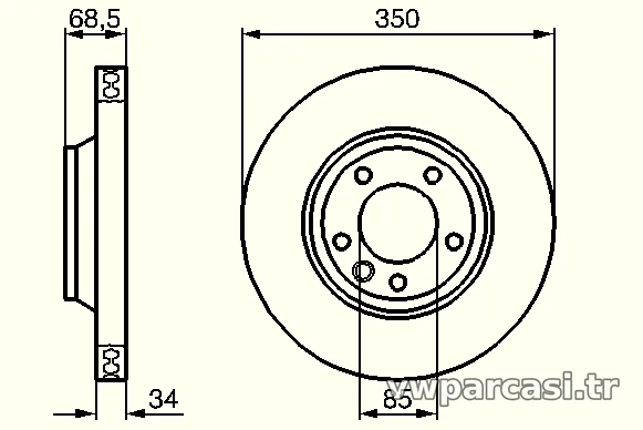 BOSCH 0986479251 Fren Disk Ayna - BOSCH - 0986479251