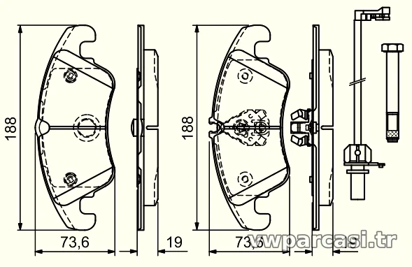 BOSCH 0986494201 Fren Disk Balata - BOSCH - 0986494201