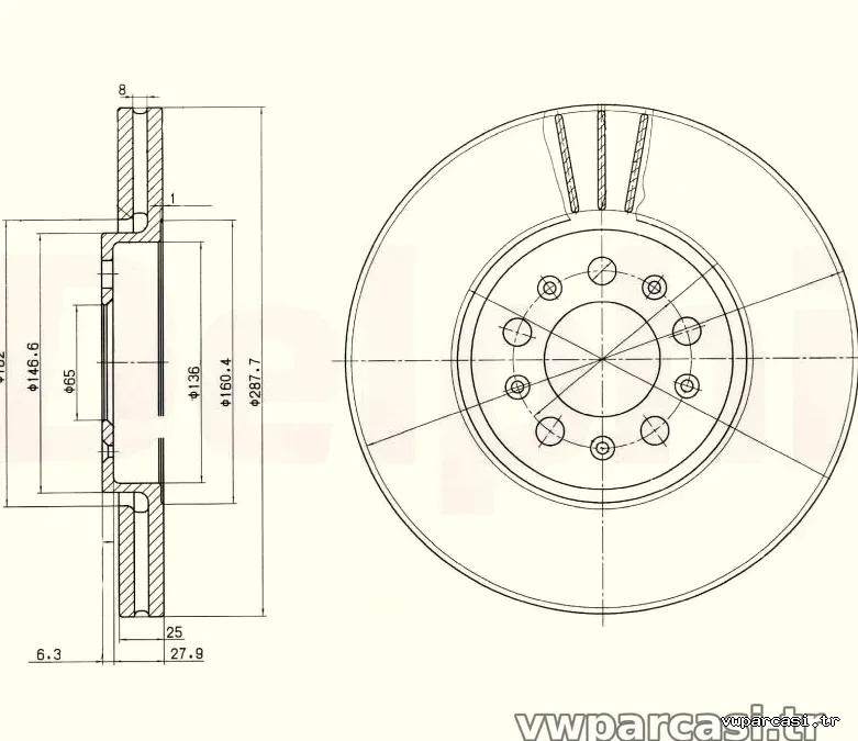 DELPHI BG3035C Fren Disk Ayna - DELPHI - BG3035C
