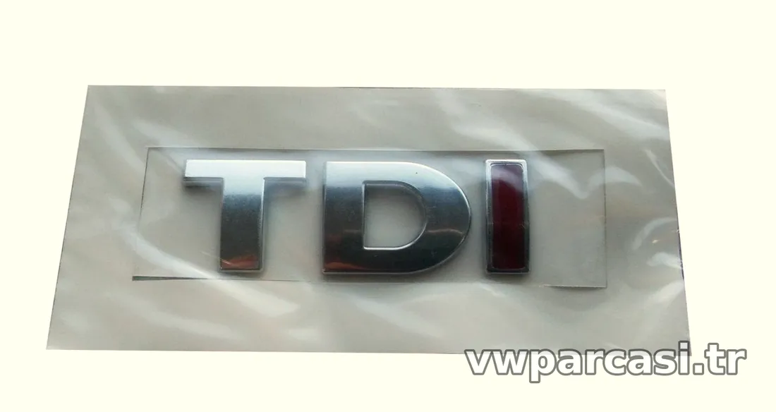 TDI Yazı Tek Kırmızı - Sharan - 2003 - 2010 - İTHAL - 3B0853675AB-6