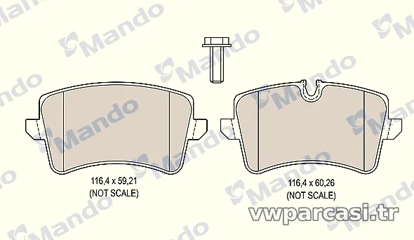 MANDO MBF015384 Fren Disk Balata - MANDO - MBF015384