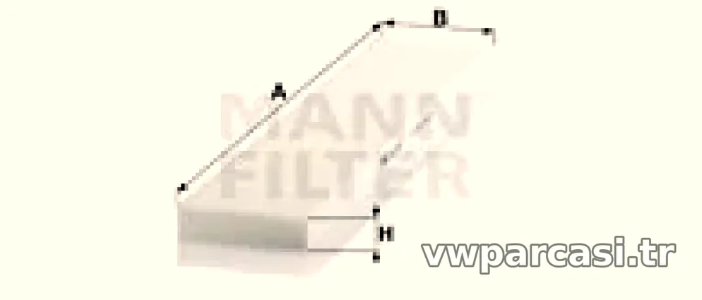 POLEN FILTRESI SHARAN ALHAMBRA 95>10 FORD GALAXY 95>06 1.9TDI - Mann Filter - MANN CU5480
