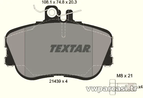 TEXTAR 2143905 Fren Disk Balata - TEXTAR - 2143905