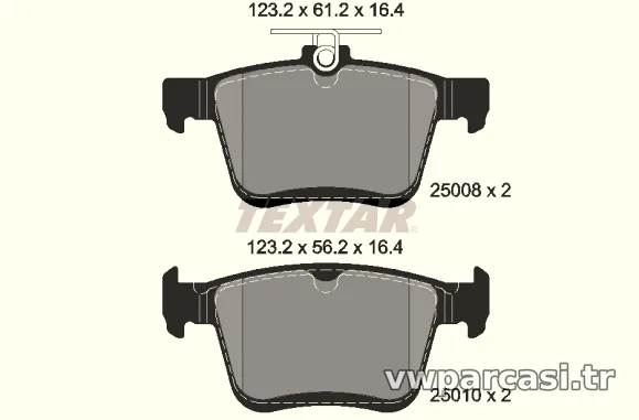 TEXTAR 2500801 Fren Disk Balata - TEXTAR - 2500801
