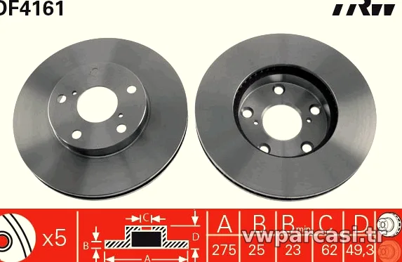 TRW DF4161 Fren Disk Ayna - TRW - DF4161