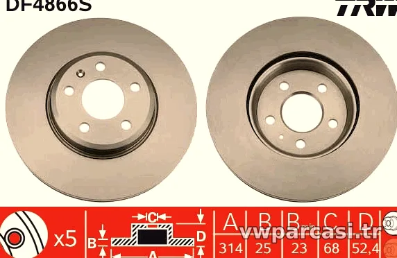 TRW DF4866S Fren Disk Ayna - TRW - DF4866S