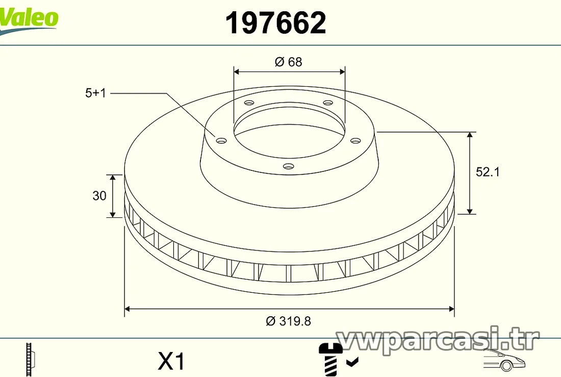 VALEO 197662 Fren Disk Ayna - VALEO - 197662